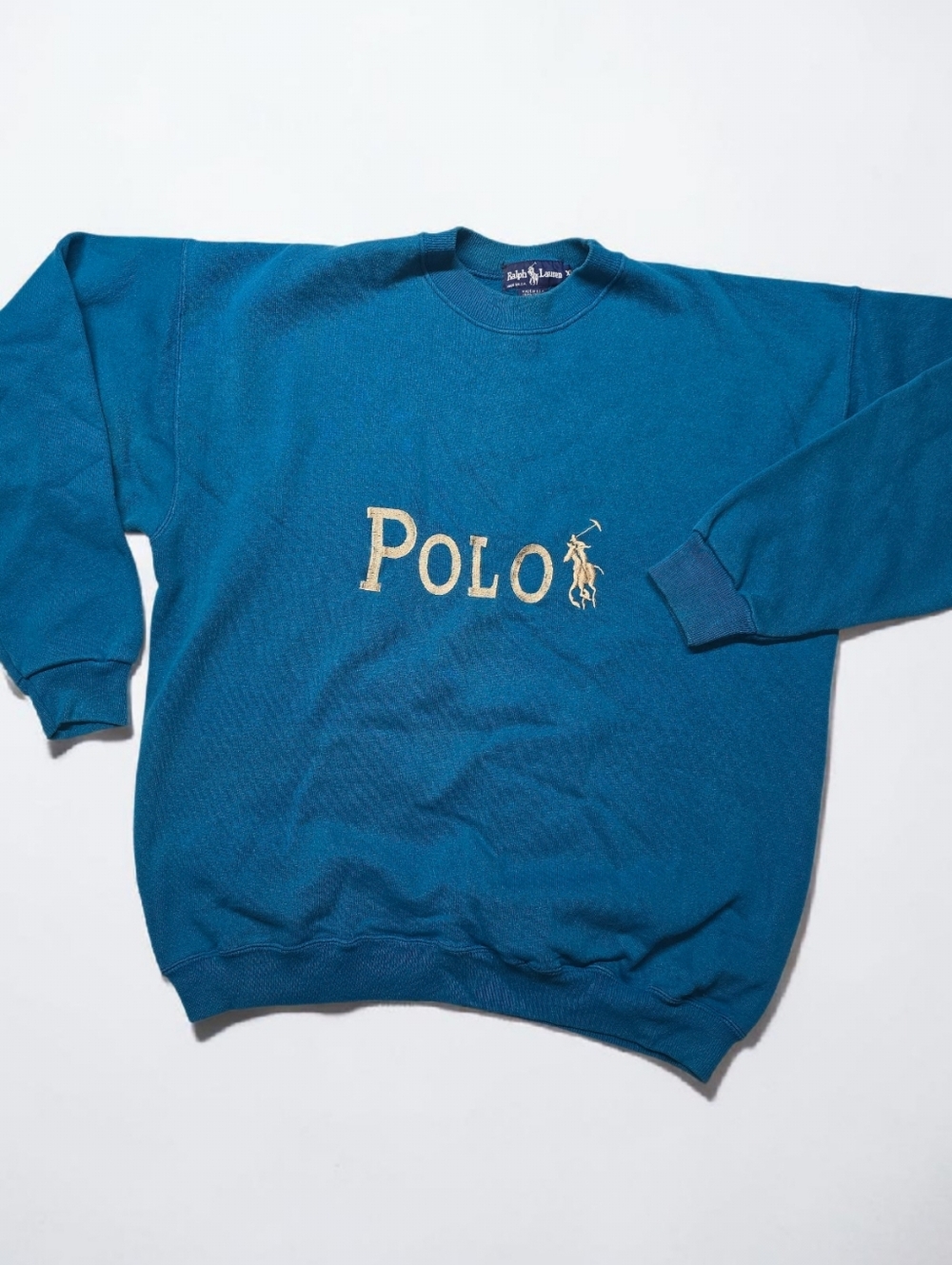 Vintage 1990s KO Polo Ralph Lauren Sweatshirt Bootleg Crewneck Size XL (22.5X25)